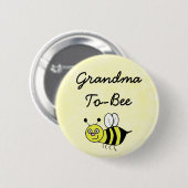 Badge Rond 5 Cm Épingle mamie-Baby shower-abeille (Devant & derrière)