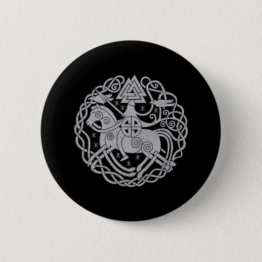 Badge Rond 5 Cm Épingle Odin/Insigne (Devant)