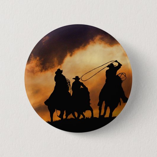 Badge Rond 5 Cm Épingle ou insigne de cowboy (Devant)