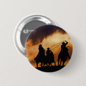 Badge Rond 5 Cm Épingle ou insigne de cowboy (Devant & derrière)
