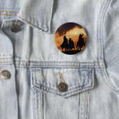 Badge Rond 5 Cm Épingle ou insigne de cowboy (En situation)