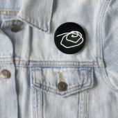 Badge Rond 5 Cm Épingle spirale lunaire (En situation)