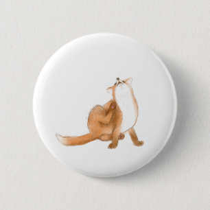 Badge Rond 5 Cm Épingler le renard