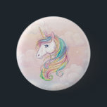 Badge Rond 5 Cm épingles d'anniversaire de l'arc-en-ciel Unicorne<br><div class="desc">Célébrez l'anniversaire de votre petit avec style avec cette invitation magique et unicorne anniversaire fête! Ce design amusant et coloré présente des graphismes unicorne et arc-en-ciel et une palette de couleurs vibrantes inspirées de contes fantastiques.</div>