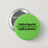 Badge Rond 5 Cm Épingles de bénévole bilingues retournables (Devant & derrière)
