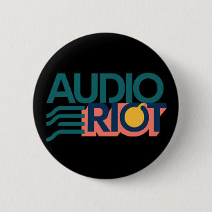 Badge Rond 5 Cm Épinglette de cercle de logo de groupe Audio Riot