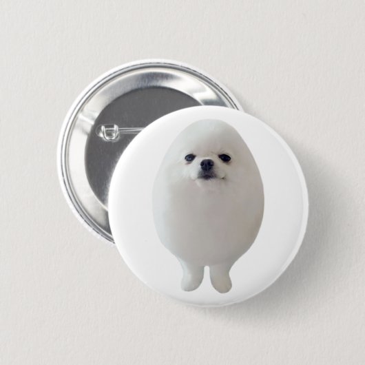 Badge Rond 5 Cm Épinglette de mème de chien d'oeuf (Devant & derrière)