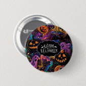 Badge Rond 5 Cm Épinglette Halloween (Devant & derrière)