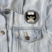Badge Rond 5 Cm Épinglette Infirmière Chat Smoking (En situation)
