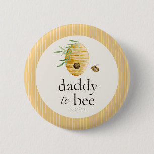 Badge Rond 5 Cm Épinglette Papa Abeille Fête de Naissance Famille