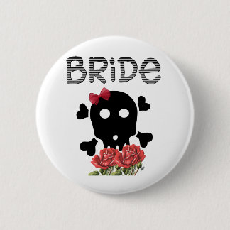 Badge Rond 5 Cm Épouse crâne