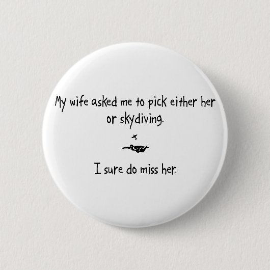 Badge Rond 5 Cm Épouse ou parachutisme de sélection (Devant)