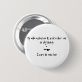 Badge Rond 5 Cm Épouse ou parachutisme de sélection (Devant & derrière)