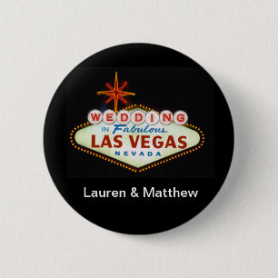 Badge Rond 5 Cm Épouser à Las Vegas fabuleux
