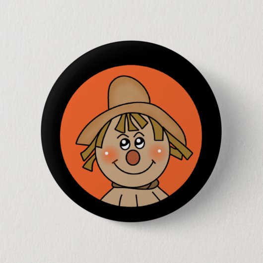 Badge Rond 5 Cm Épouvantail de Halloween (Devant)