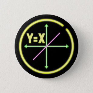 Badge Rond 5 Cm Équation linéaire X=Y algèbre