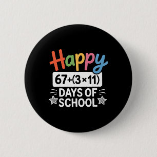 Badge Rond 5 Cm Équation mathématique 100e jour enseignante 100 jo