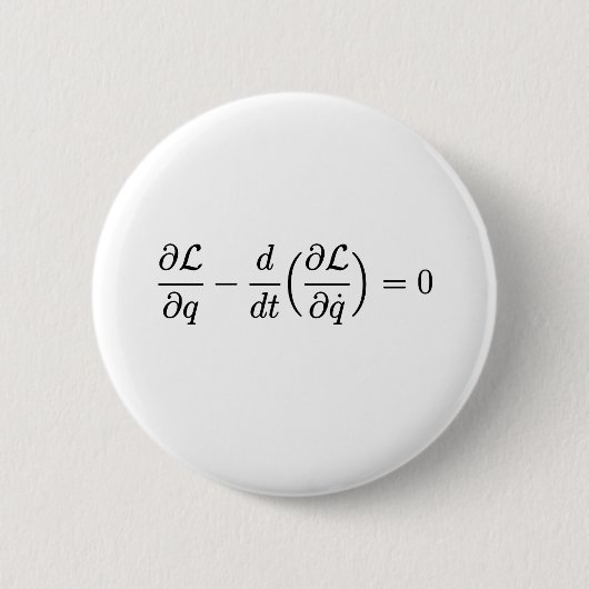 Badge Rond 5 Cm équations de lagrange d'euler (Devant)