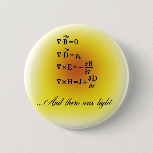 Badge Rond 5 Cm Équations de Maxwell (Devant)