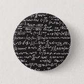 Badge Rond 5 Cm Équations mathématiques du tableau noir (Devant)