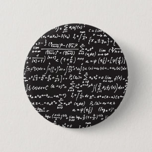Badge Rond 5 Cm Équations mathématiques du tableau noir
