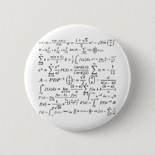 Badge Rond 5 Cm équations mathématiques et formules