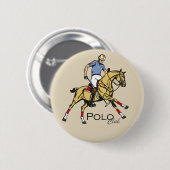 Badge Rond 5 Cm equestrian polo club (Devant & derrière)