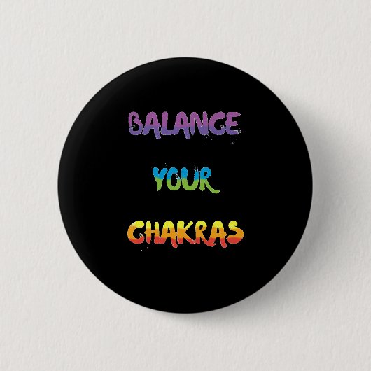 Badge Rond 5 Cm Équilibrez votre insigne de chakras (Devant)