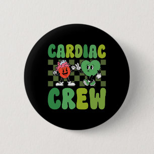 Badge Rond 5 Cm Équipage cardiaque - Cardiologie Infirmière cardia