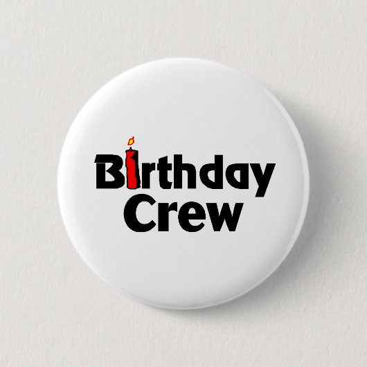 Badge Rond 5 Cm Équipage d'anniversaire (Devant)