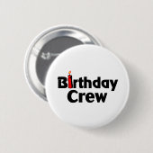 Badge Rond 5 Cm Équipage d'anniversaire (Devant & derrière)