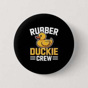 Badge Rond 5 Cm Équipage de canard en caoutchouc drôle canard anim