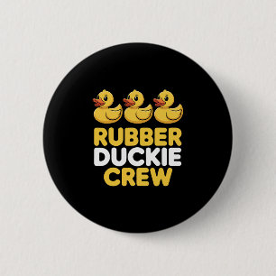 Badge Rond 5 Cm Équipage de canard en caoutchouc Trois canards drô
