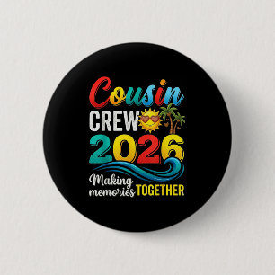 Badge Rond 5 Cm Équipage de cousins voyage en famille à la plage v