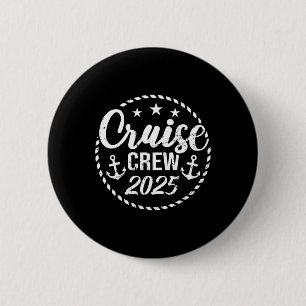Badge Rond 5 Cm Équipage de croisière 2025 Groupe de voyage de vac