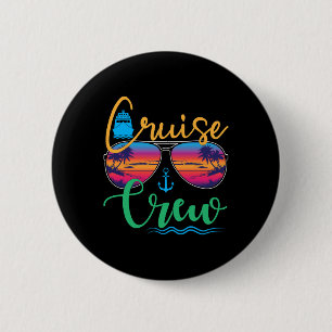 Badge Rond 5 Cm Équipage de croisière 2025 Vacances en famille Pla