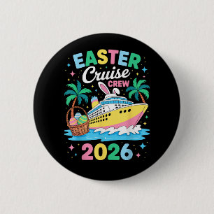 Badge Rond 5 Cm Équipage de croisière de Pâques 2026 Vacances fami