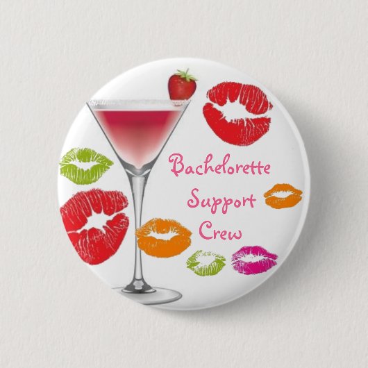 Badge Rond 5 Cm Équipage de soutien de Bachelorette (Devant)