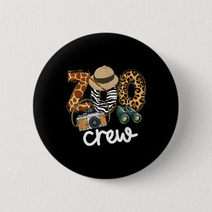 Badge Rond 5 Cm Équipage de zoo Leonard Safari Animal Kingdom Gard