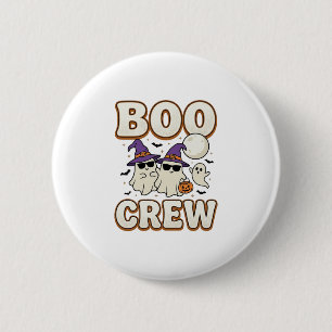 Badge Rond 5 Cm Équipage fantôme Boo Halloween Design Vector Vinta