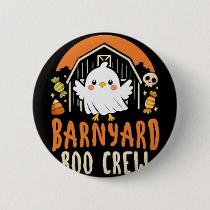 Badge Rond 5 Cm Équipage Rnyard Boo - Animaux de ferme mignons Hal