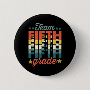Badge Rond 5 Cm Équipe 5e année Retour à l'école Enseignants enfan