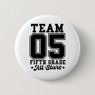 Badge Rond 5 Cm Équipe 5e année toutes étoiles retour à l'école sp