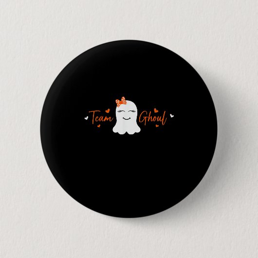 Badge Rond 5 Cm Équipe baby shower Fille Halloween Eveillette Genr (Devant)