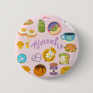 Badge Rond 5 Cm Équipe brunch