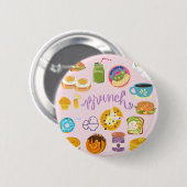 Badge Rond 5 Cm Équipe brunch (Devant & derrière)
