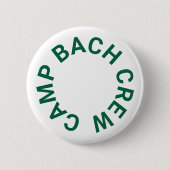 Badge Rond 5 Cm Équipe Camp Bach Fête de Bachelorette Vert Forêt (Devant)