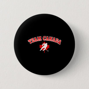Badge Rond 5 Cm Équipe Canada Fierté Voyage Sport Hockey Pl