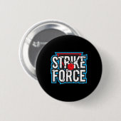 Badge Rond 5 Cm Équipe cool de Bowling Force de Bowling (Devant & derrière)