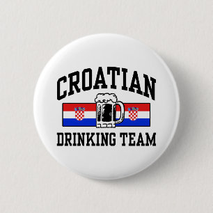Badge Rond 5 Cm Équipe croate de boisson